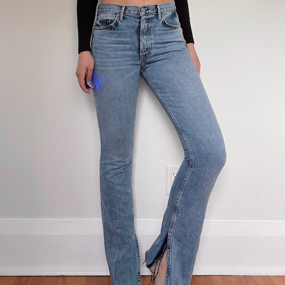 GRLFRND split hem jeans